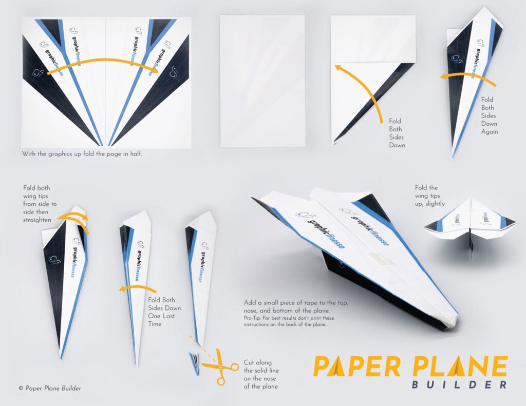 Modified Dart Paper Airplane Template, Details and Instructions | Paper Plane Instructions