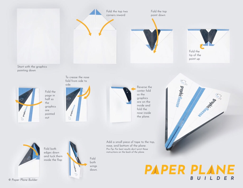 Bomber Paper Airplane Template, Details and Instructions | Paper Plane Instructions