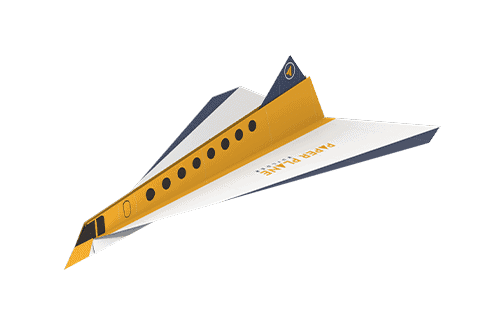 Corporate Jet (4) Paper Airplane Template