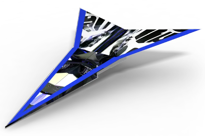 The Needle Blue Spirit paper airplane template